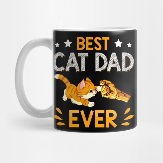 Best Cat Dad Ever Paw Fist Bump by TeesCircle